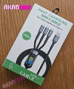 کابل شارژر 100 وات 3 کاره ( دارای LED ) "فروش عمده"