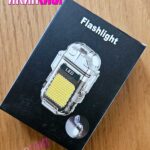 چراغ led + فندک الکتریکی شیشه ای (دارای قفل درپوش) "فروش عمده"