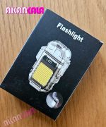 چراغ led + فندک الکتریکی شیشه ای (دارای قفل درپوش) "فروش عمده"