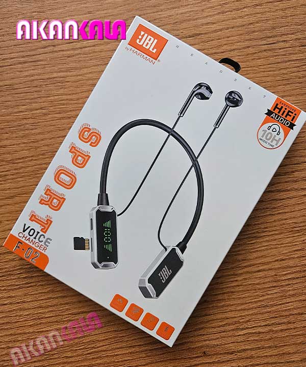 jbl-f-02-handsfree هندزفری بلوتوثی گردنی JBL مدل F-02 "فروش عمده" - Image 1