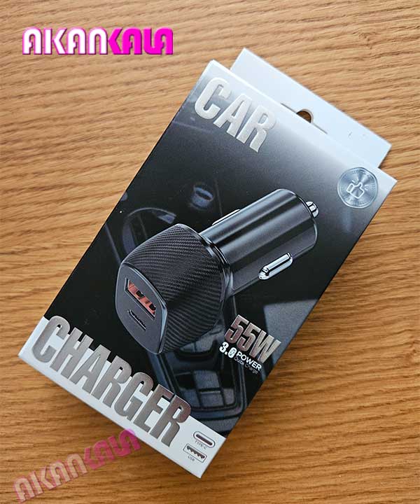 CAR-CHARGER-FAST-TC-USB ********بدون پک******* شارژر فندکی فست TC+USB - Image 1