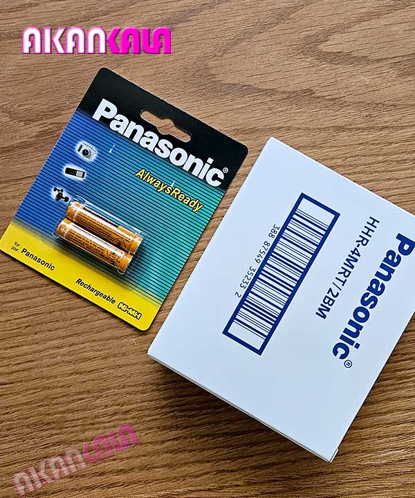 PANASONIC-RECHARGEABLE-830MAH-BATTERY باتری نیم قلم شارژی Panasonic (1 کارت 2 عددی) AAA - Image 1