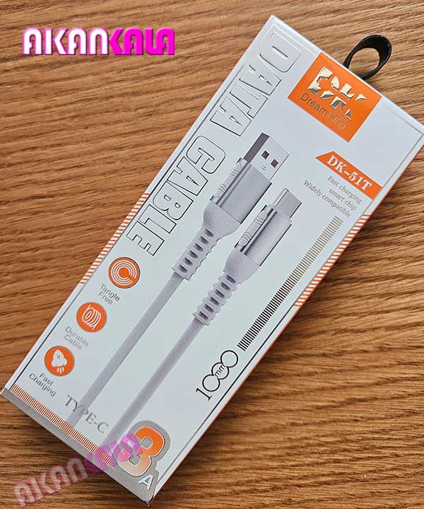 DK-51T-tc-cable کابل شارژر فست تایپ سی DK-51T "فروش عمده" - Image 1